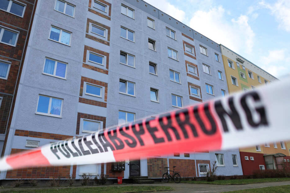 Die Polizei fand in einer Plattenbauwohnung ein Skelett in einem Blumentopf.