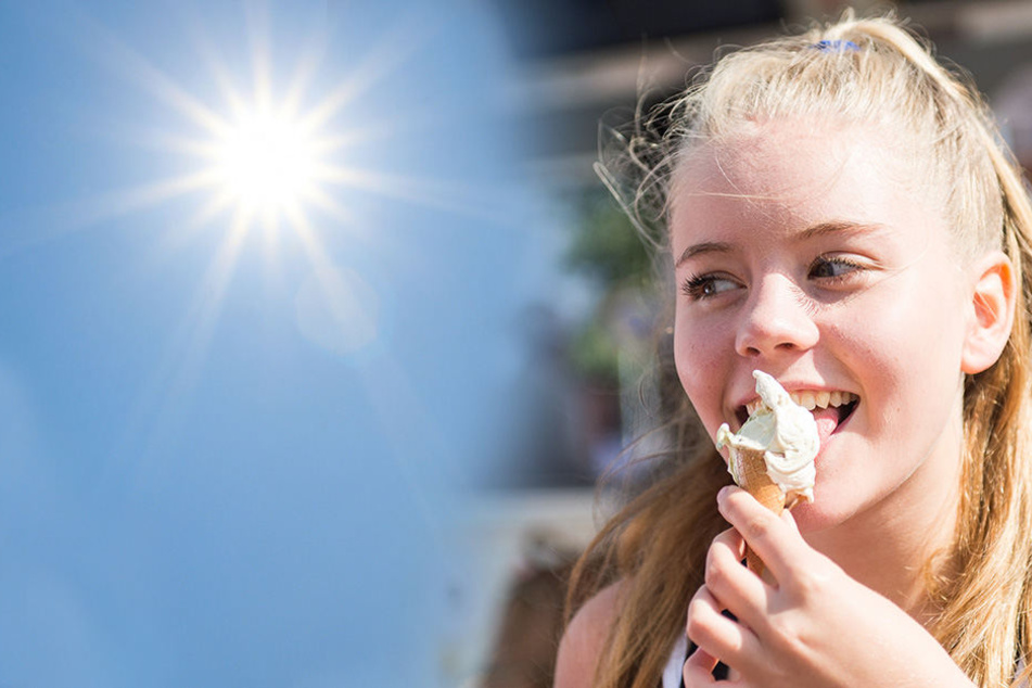 Im baden-württembergischen Offenbach stiegen am Sonntag die frühsommerlichen Temperaturen auf bis zu 27 Grad.
