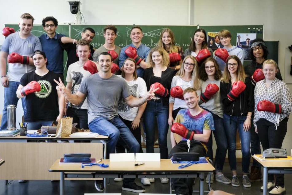 Die Schüler waren begeistert von ihrem "Vertretungslehrer".