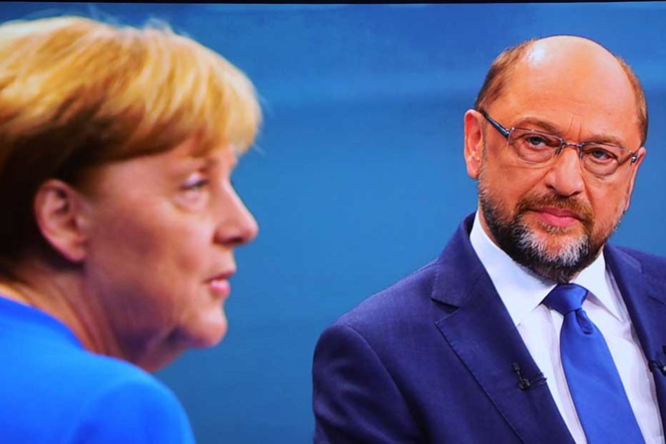 Angela Merkel und Martin Schulz beim TV-Duell vor der Bundestagswahl.