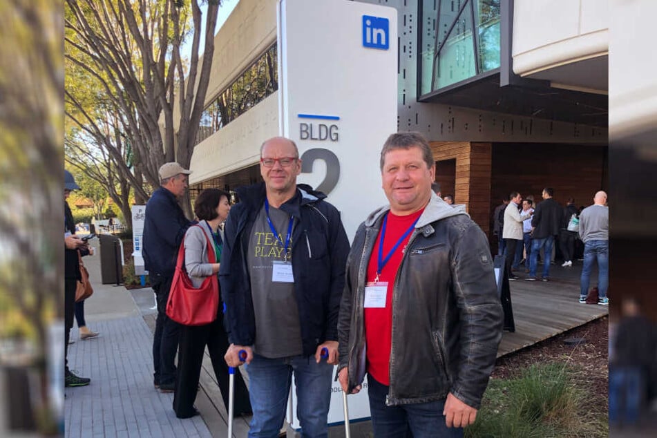 Walter Stuber und Dirk Eckart besuchten auch die Büros von LinkedIn.