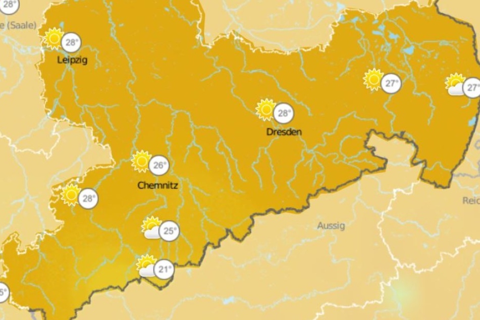 In ganz Sachsen wird es in den nächsten Tagen sonnig: In Chemnitz soll es 26 Grad heiß werden, in Leipzig und Dresden sogar 28 Grad.