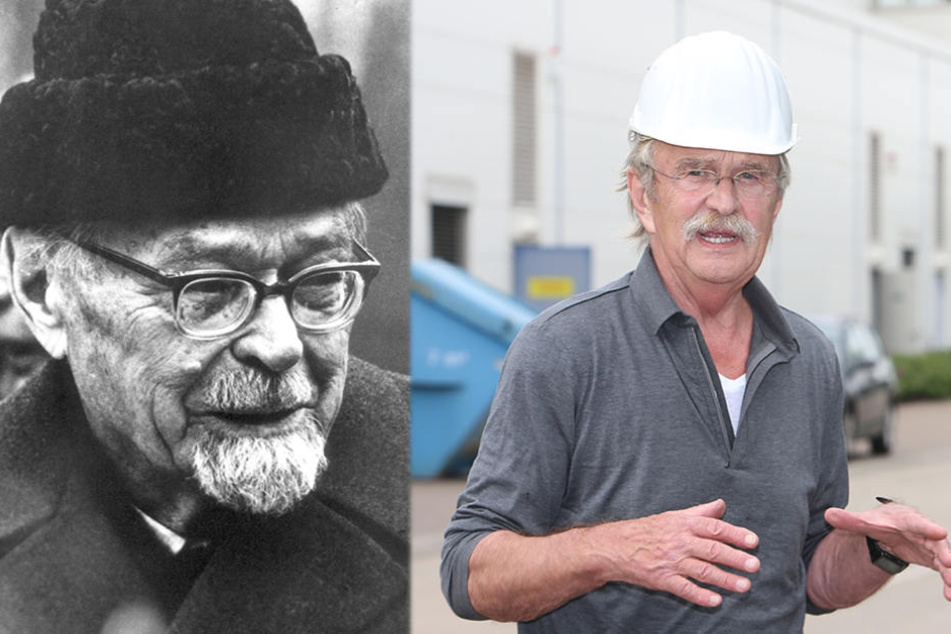 Links der Namens-, rechts der Ideengeber der "neuen" Brücke: Karl Schmidt-Rottluff und Dieter Füsslein.