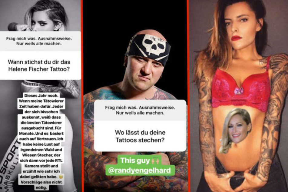 So antwortete Sophia Thomalla (28) auf die Fragen bei Instagram. Rechts: Eine Bildmontage mit unserem Vorschlag für das Helene-Tattoo.