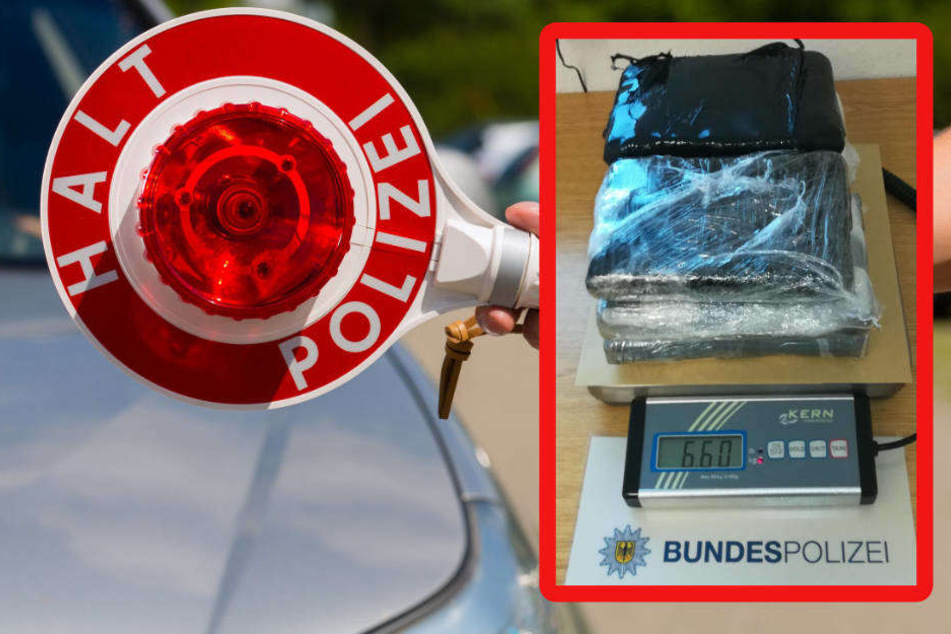 Die Polizei präsentierte ihren überraschenden Drogenfund.