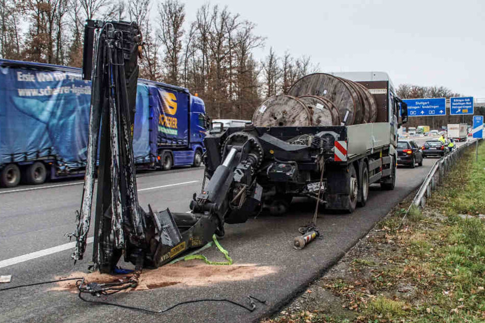 Dieser Lkw hat am Montag für Staus gesorgt.