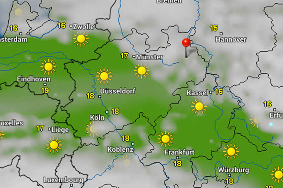 Die Sonne wird am Wochenende ab und zu von Wolken verdeckt.