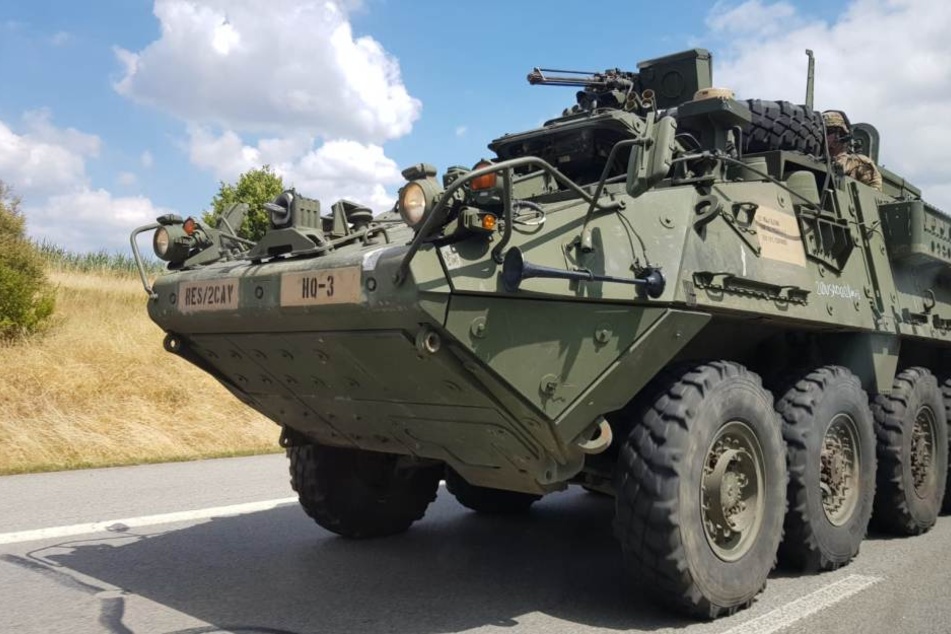 Die US-Militärfahrzeuge fuhren auf der A4 Richtung Dresden.