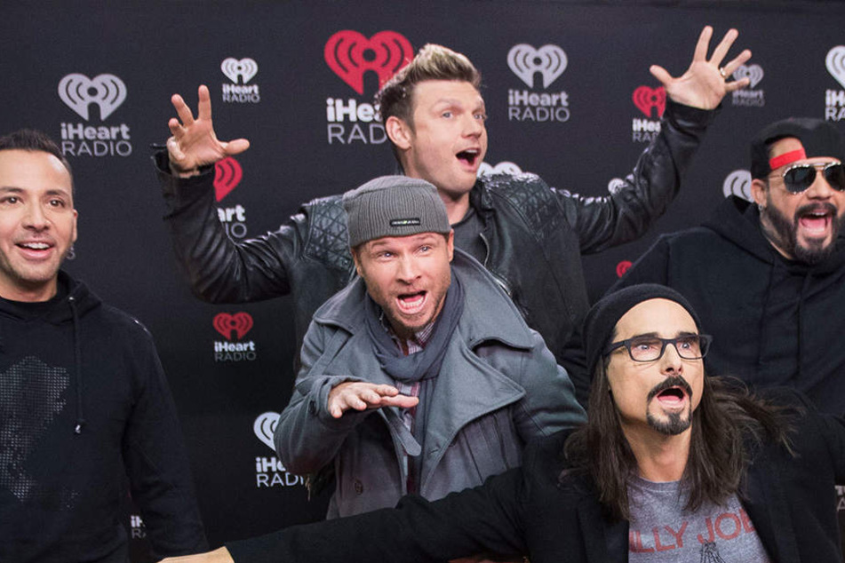 Die Backstreet Boys, Howie Dorough (l-r), Brian Littrell, Nick Carter, Kevin Richardson und Alexander James McLean.