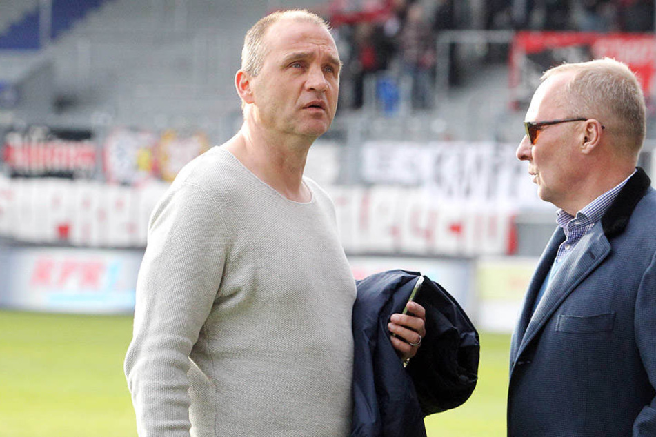 Ein Foto aus dem April 2016. Da sprachen Steffen Ziffert (l.) und Helge Leonhardt noch miteinander. Ende Februar sehen sich beide Parteien vor Gericht wieder.