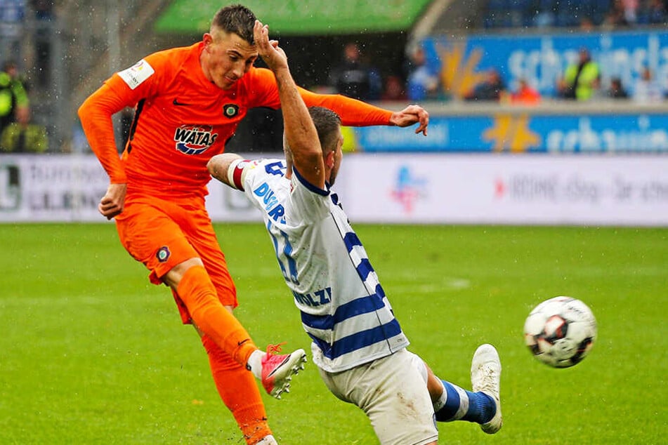 Sein letztes Tor für Aue: Mario Kvesic traf am 23. September zum 2:1-Sieg beim MSV Duisburg.