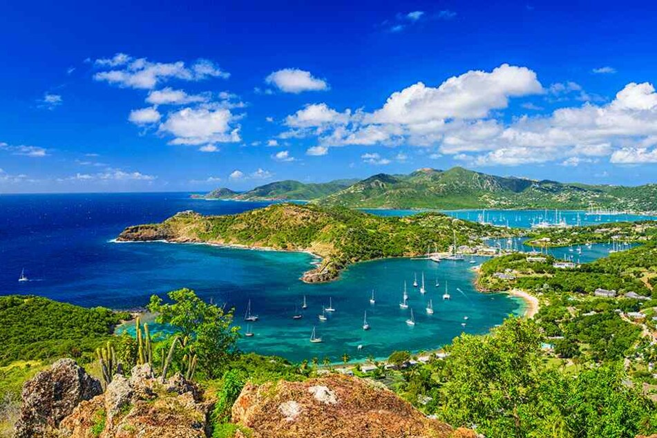 Malerisches Urlaubsparadies in der Karibik: Die Insel Antigua.