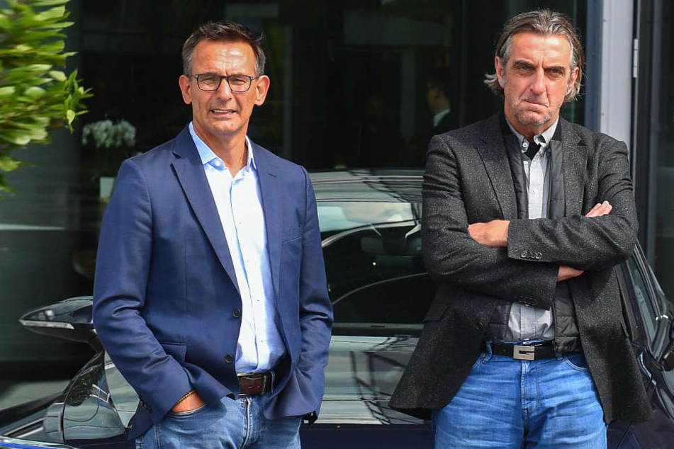 Dynamos Erfolgsduo Ralf Minge (r.) und Michael Born gibt weiter für die Schwarz-Gelben Gas.