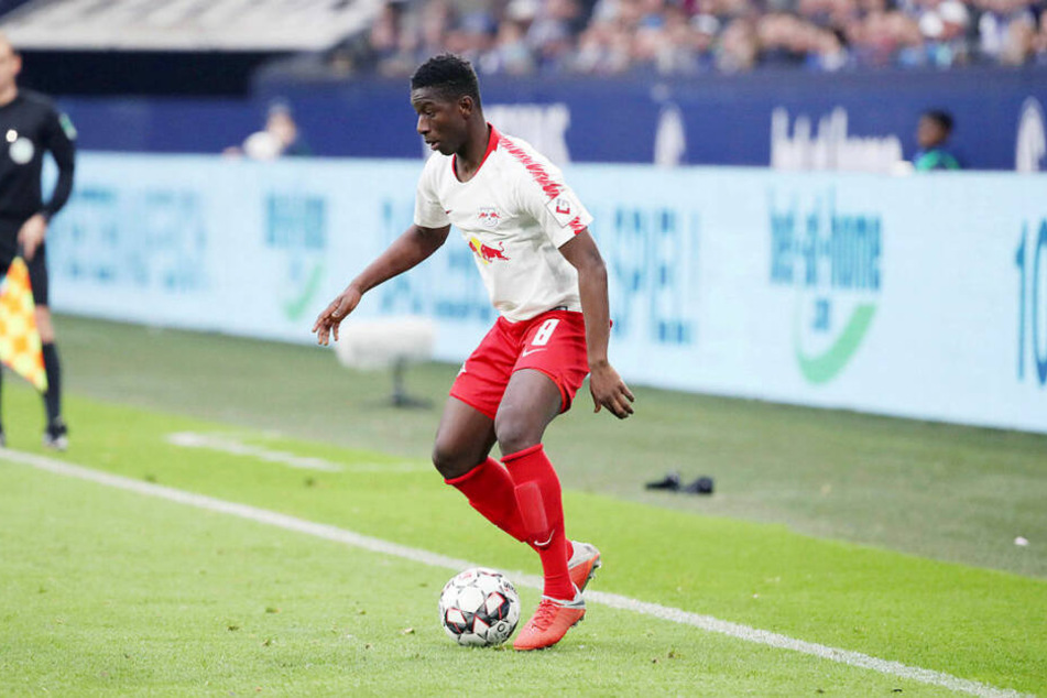 Stand nach seiner Kreuzbandverletzung erstmals für RB Leipzig auf dem Platz: Winter-Neuzugang Amadou Haidara (21).