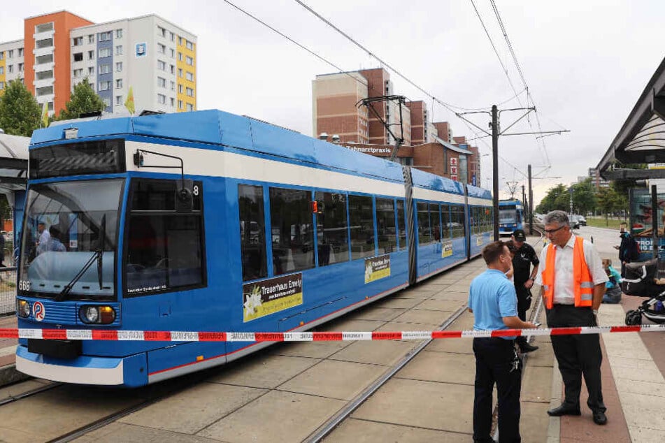 Die Straßenbahn konnte nicht mehr rechtzeitig bremsen und erfasste die Fußgängerin.