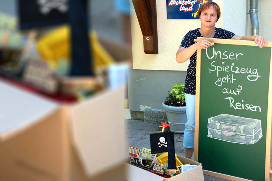 Kita-Chefin Sylvia Weißflog (40) testet den Kindergarten ohne Spielzeug.