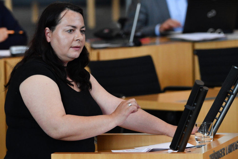 Katharina König-Preuss bemängelte das harte Vorgehen gegen linke Demonstranten.