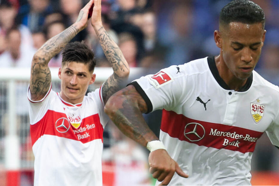 Die VfB Stuttgart-Profis Steven Zuber (links im Bild) und Dennis Aogo. (Fotomontage)