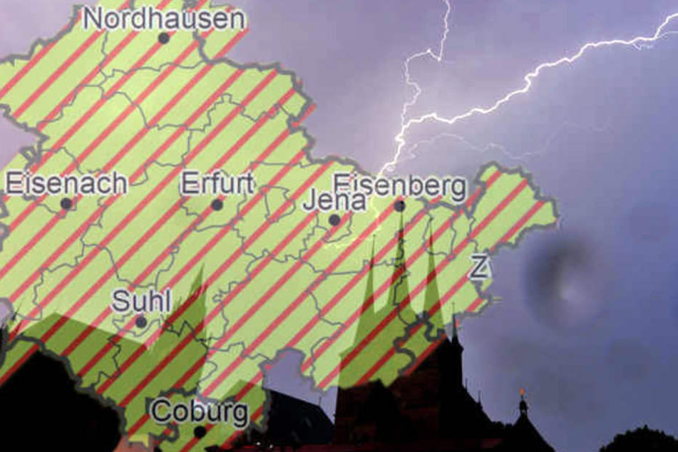 Vor allem in Südthüringen muss mit Donner und Blitz gerechnet werden.