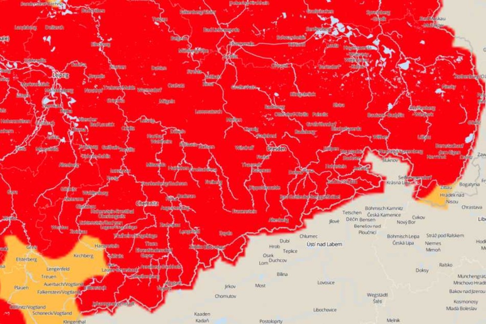 Für Montag wird in fast ganz Sachsen vor Sturmböen gewarnt.