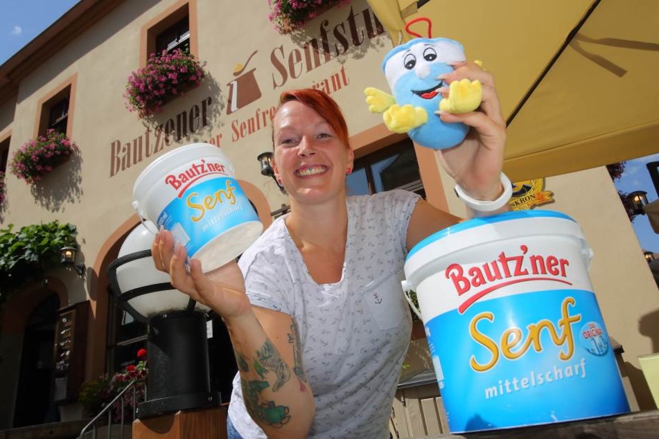 Lockt mit scharfen Sachsen zu den Bautzner Senfwochen: Melanie Jursch (37) vom
Restaurant „O`Conner“.