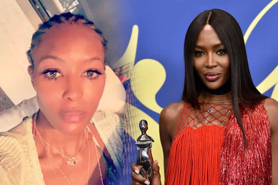 So kennen wir Naomi Campbell: lange, gerade Haare mit einem Scheitel in der Mitte. Die kurzen Haare sind da sehr ungewohnt.