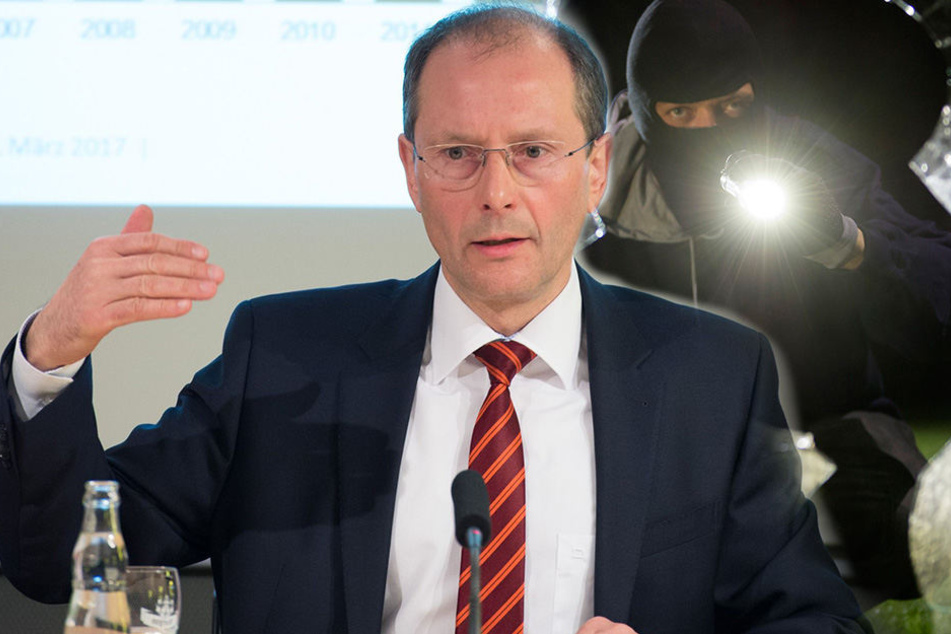 Sachsens Innenminister Markus Ulbig (52, CDU) informierte am Mittwoch über die Kriminalitätsstatistik in Sachsen.