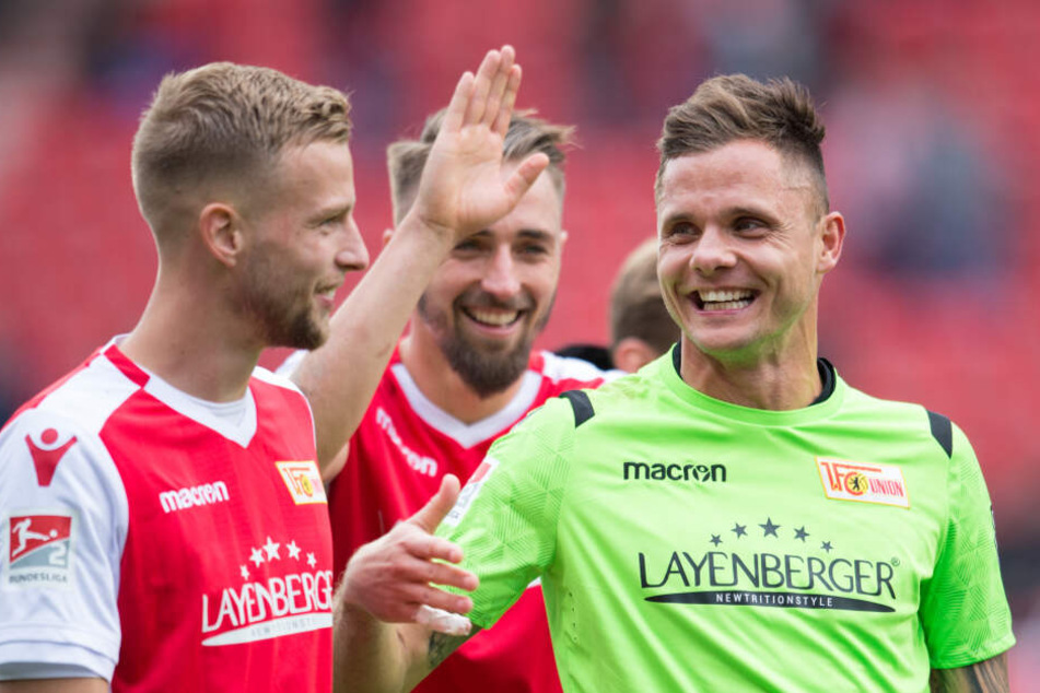 Two and a half Neuzugänge: Während Rafal Gikiewicz (r.) und Florian Hübner (m.) im Sommer zu Union wechselten, war Marvin Friedrich (l.) schon ein halbes Jahr in Berlin.