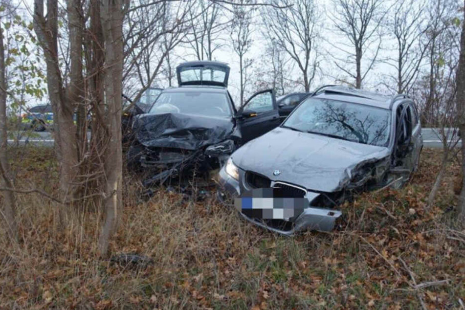Der BMW-Fahrer war nach dem Laster mit dem VW zusammen geprallt.