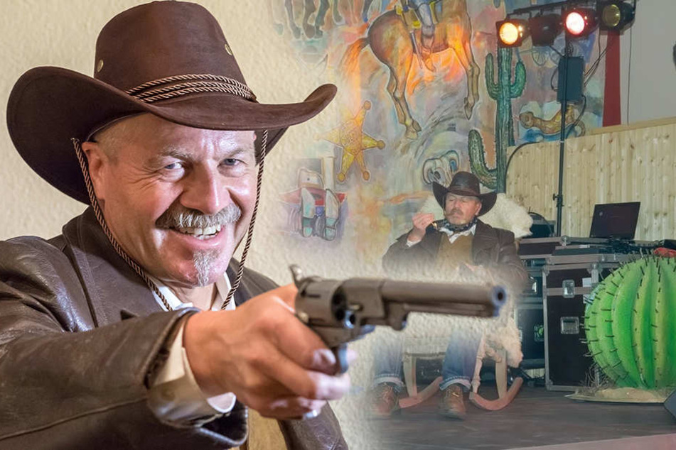 Miko Runkel (56), Präsident des Glösaer Carnevals-Vereins, "bewachte" einen künstlichen Kaktus auf der Bühne. Ein echtes Modell hingegen ist verschwunden.