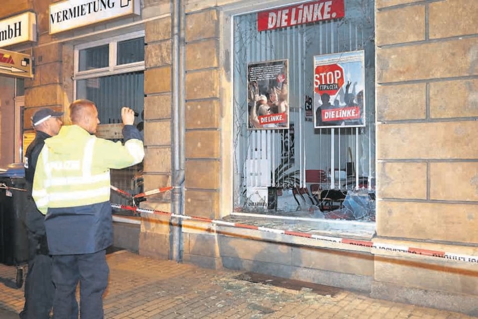 Auch für den Sprengstoff-Anschlag am Büro der Parteil DIE LINKE in Freital
soll die Gruppe Freital verantwortlich sein.