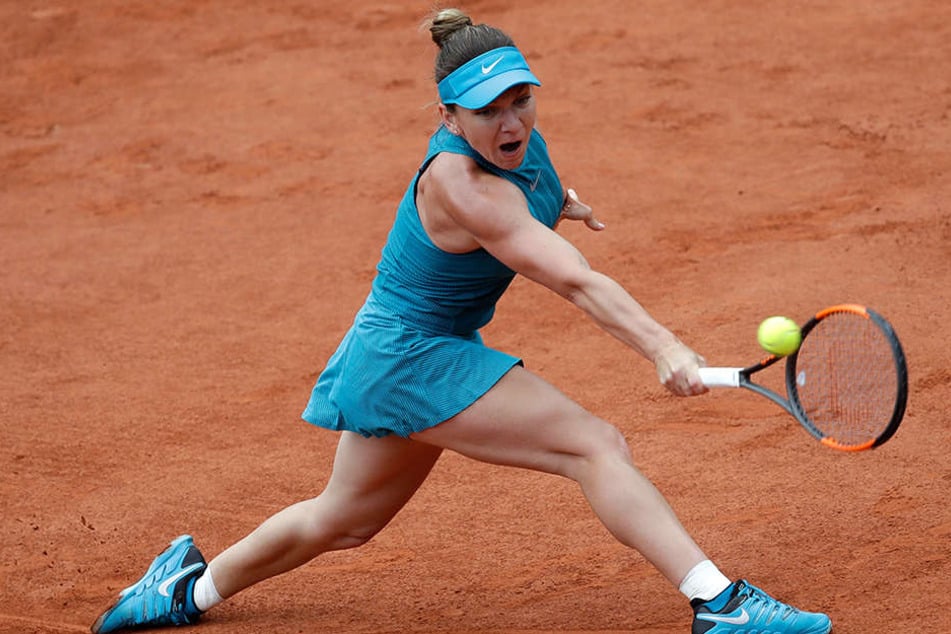 Simona Halep (26) bei ihrem Erstrunden-Match in Paris.