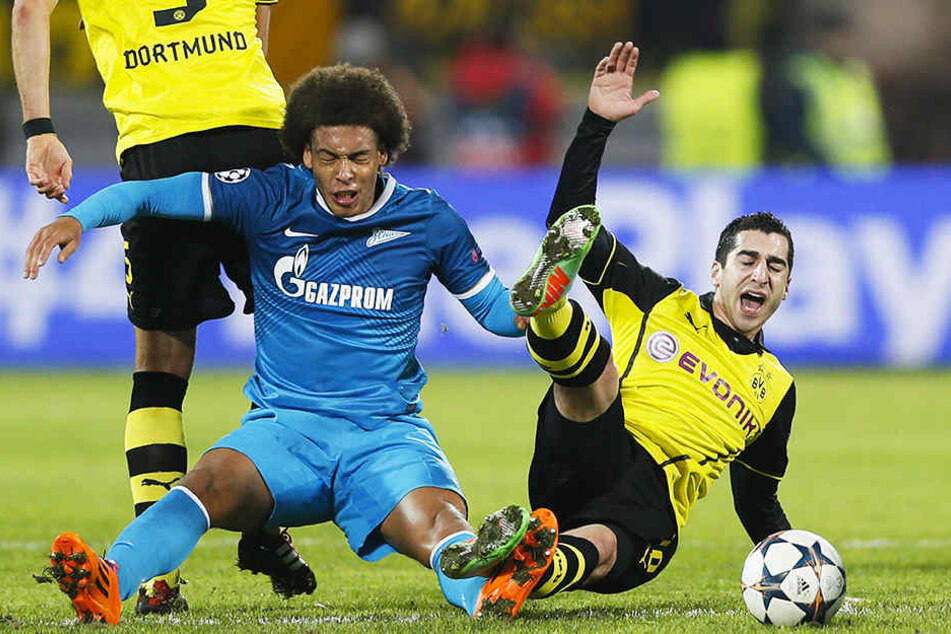In der Champions League kreuzten sich 2014 die Wege von Axel Witsel (vorne-links) und Borussia Dortmund.