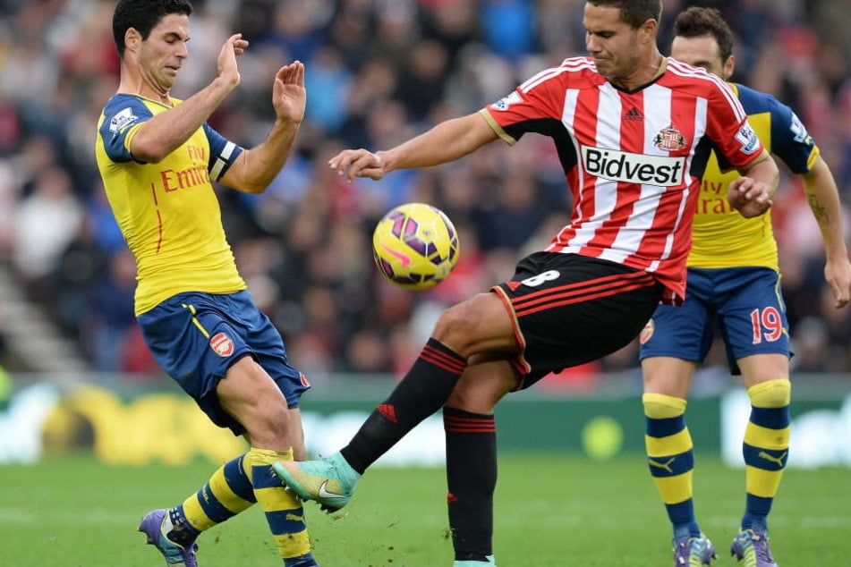 Jack Rodwell (r) im Dress des AFC Sunderland.