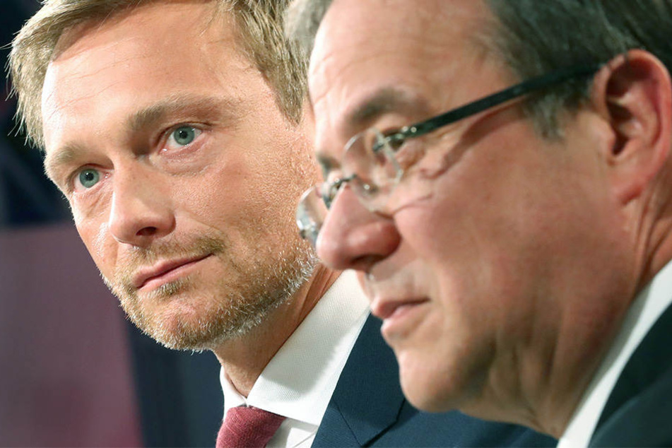 Christian Lindner (li.) ist der Meinung, dass seine FDP viele Gemeinsamkeiten mit Armin Laschets (re.) CDU hat.