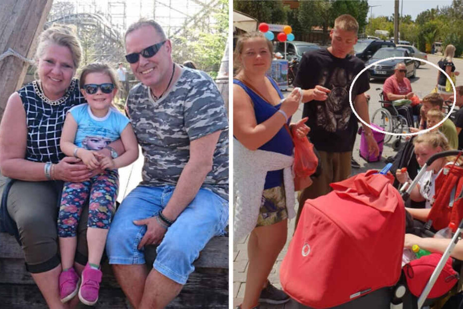 Ein Foto aus glücklicheren Zeiten (links) und das Bild, das Silvis Wollny aus dem Urlaub postete.
