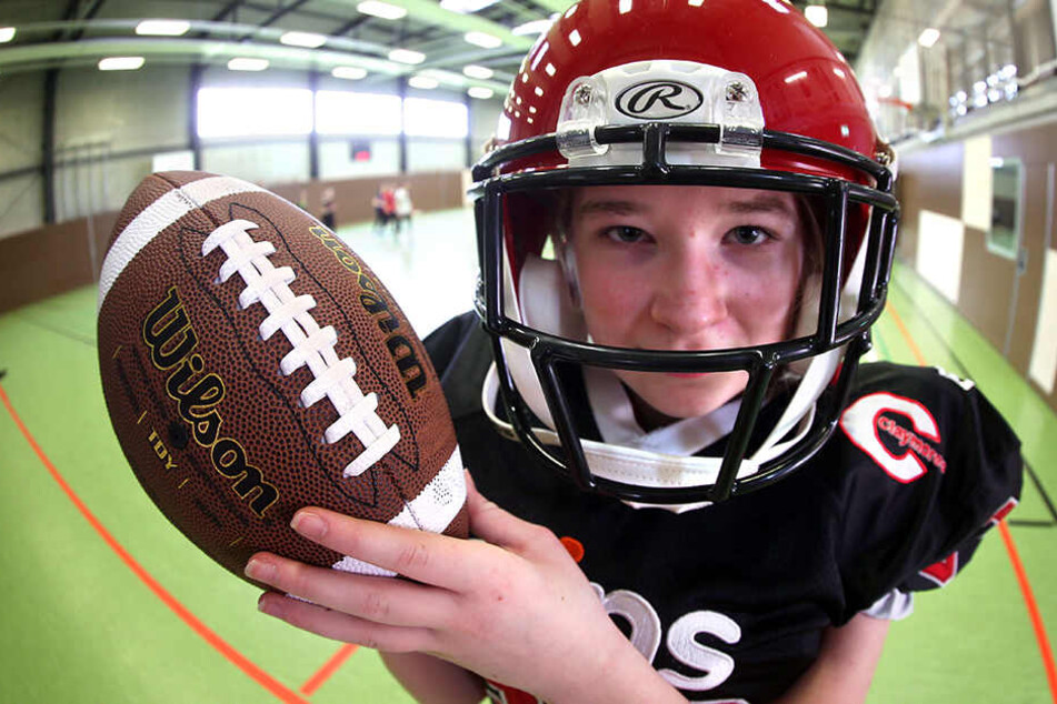 In voller Montur: Kim (13) war bei der Trainingseinheit dabei.