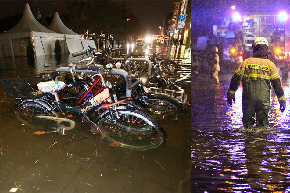 In Lübeck war die Altstadt für Fußgänger nicht mehr passierbar.