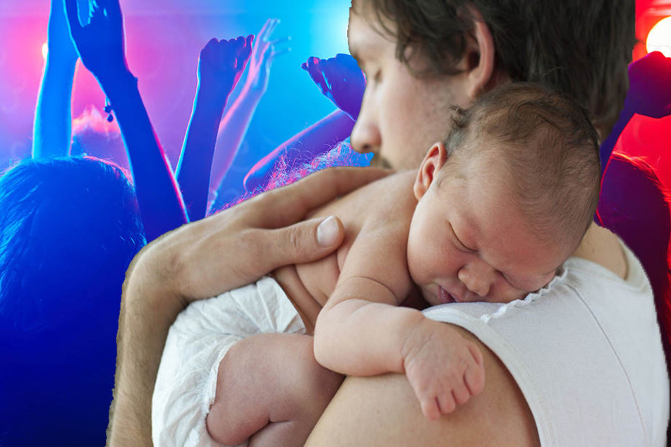Der Vater schleppte tatsächlich sein Baby mit zur Party. (Symbolbild)