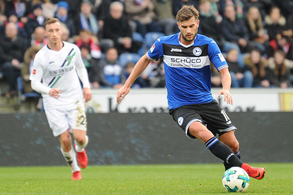 Christopher Nöthe, der wegen eines Kreuzbandrisses noch kein einziges Spiel diese Saison machen konnte, startete gegen Hannover von Beginn an.