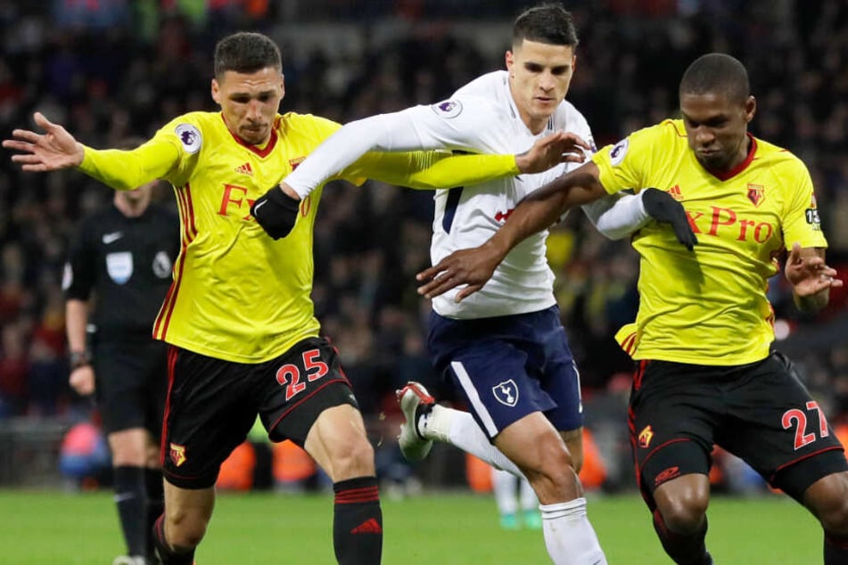 José Holebas (l.) spielt inzwischen bereits seit vier Jahren für den FC Watford.