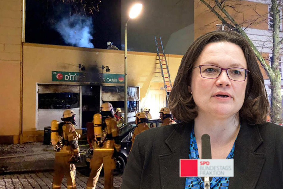SPD-Chefin Andrea Nahles (47, SPD) nannte die Anschläge "verdammenswert".