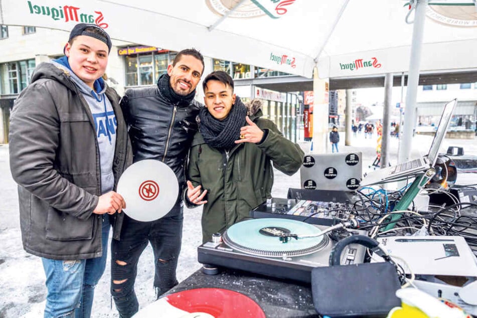 Legten ne heiße Scheibe auf: Die Djs JosAP, Jaymo und ENVIDEE (v.l.).