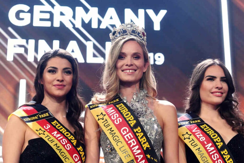 Die Siegerinnen der Miss-Germany-Wahl: Anastasia Aksak, Nadine Berneis und Pricilla Klein.