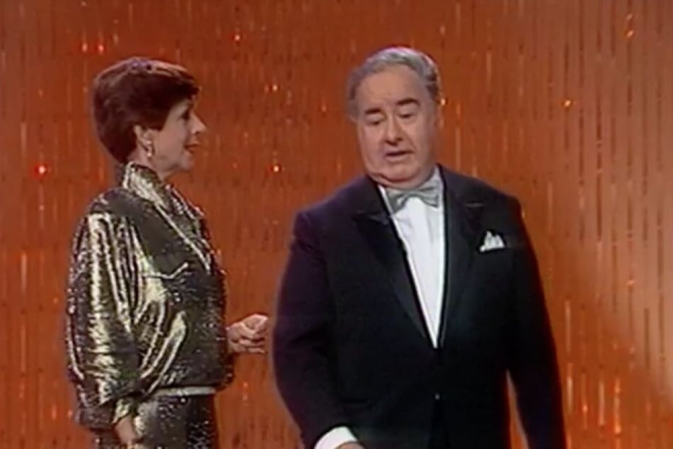 DDR-Moderator Heinz Quermann zusammen mit Margot Ebert.