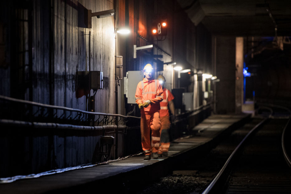 Zwischen 1.30 Uhr und 4.30 Uhr wird im City-Tunnel fleißig gearbeitet.