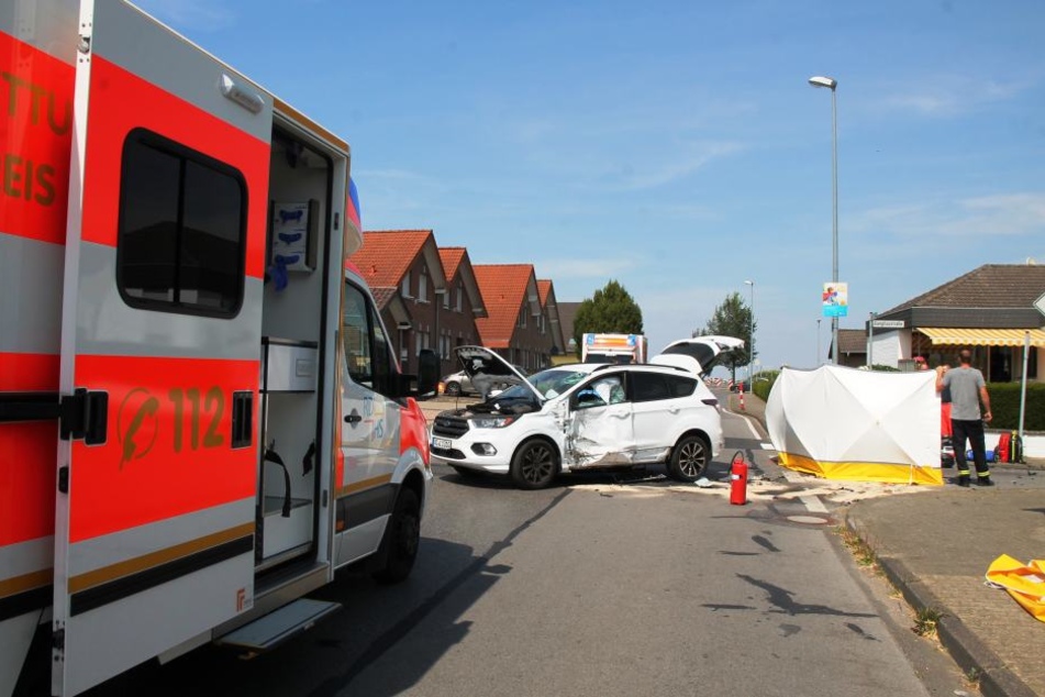 Der Unfallort in Gangelt am Freitagnachmittag.
