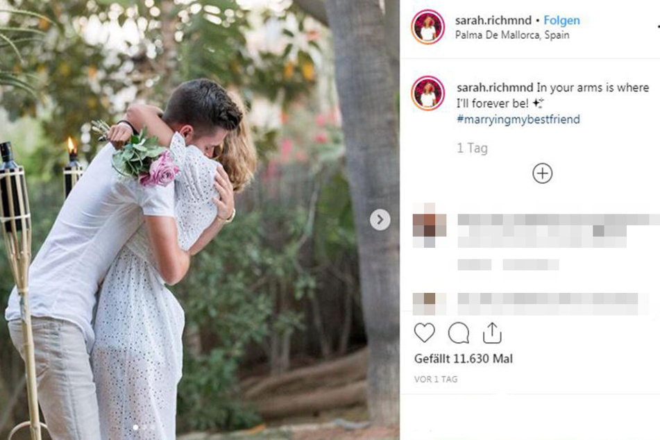 Im siebten Himmel. Sarah Richmond möchte für immer in den Armen ihres Julians liegen.