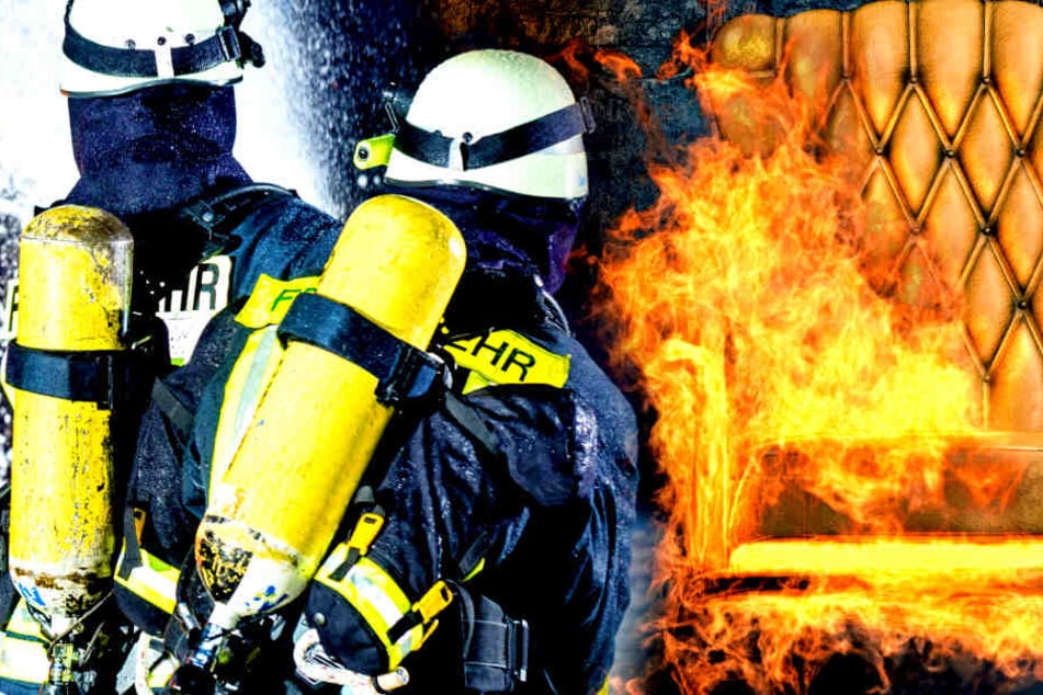 Die Lausitzer Feuerwehr wurde am Montagmorgen zu einem Wohnungsbrand in Cottbus gerufen. Ein Sofa stand in Flammen! (Symbolbild)