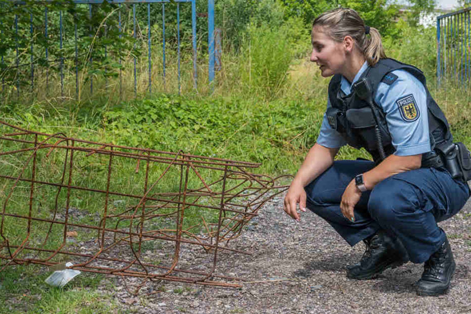 Kristina Vogel (26) am Tatort unweit des Weimarer Hauptbahnhofes.